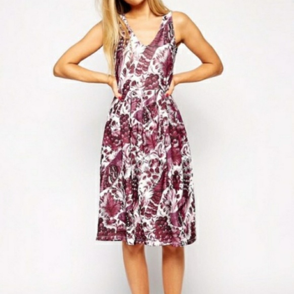 ASOS Dresses & Skirts - ASOS Bird Print Midi Dress